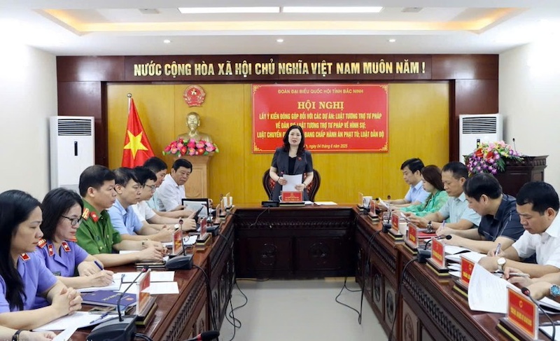 Bắc Ninh: Góp ý xây dựng 4 dự án luật quan trọng về tương trợ tư pháp và hợp tác quốc tế